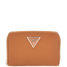Guess Laurel Medium Zip Portefeuille Cognac