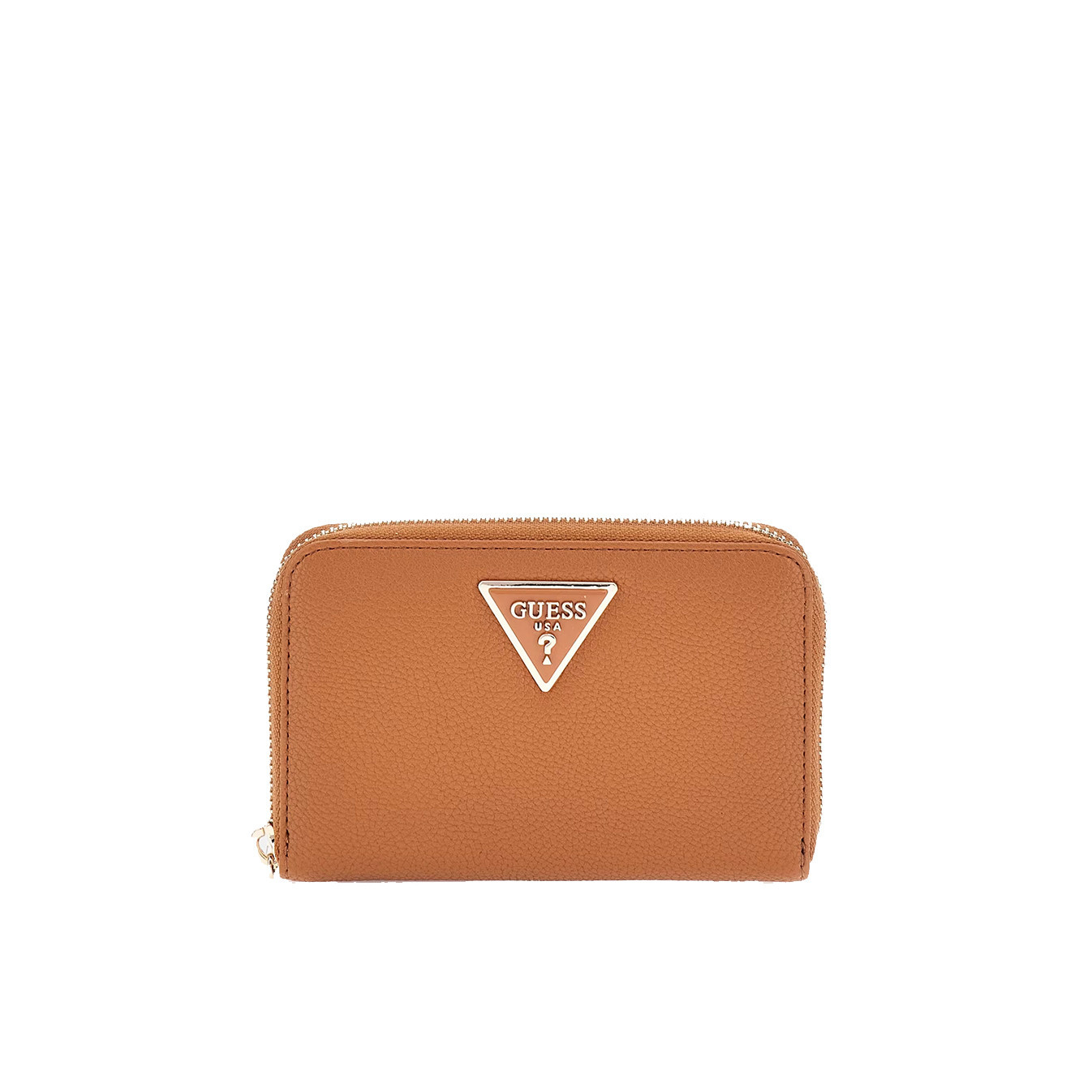 Guess Laurel Medium Zip Portefeuille Cognac