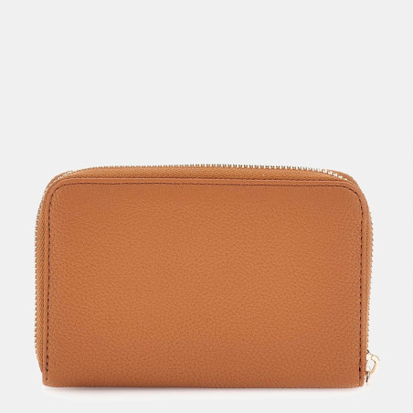 Guess Laurel Medium Zip Portefeuille Cognac