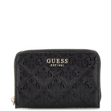 Guess Laurel Portefeuille Medium Zip Logo 4G Black