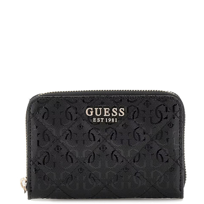 Guess Laurel Medium Zip Logo 4G Black Wallet