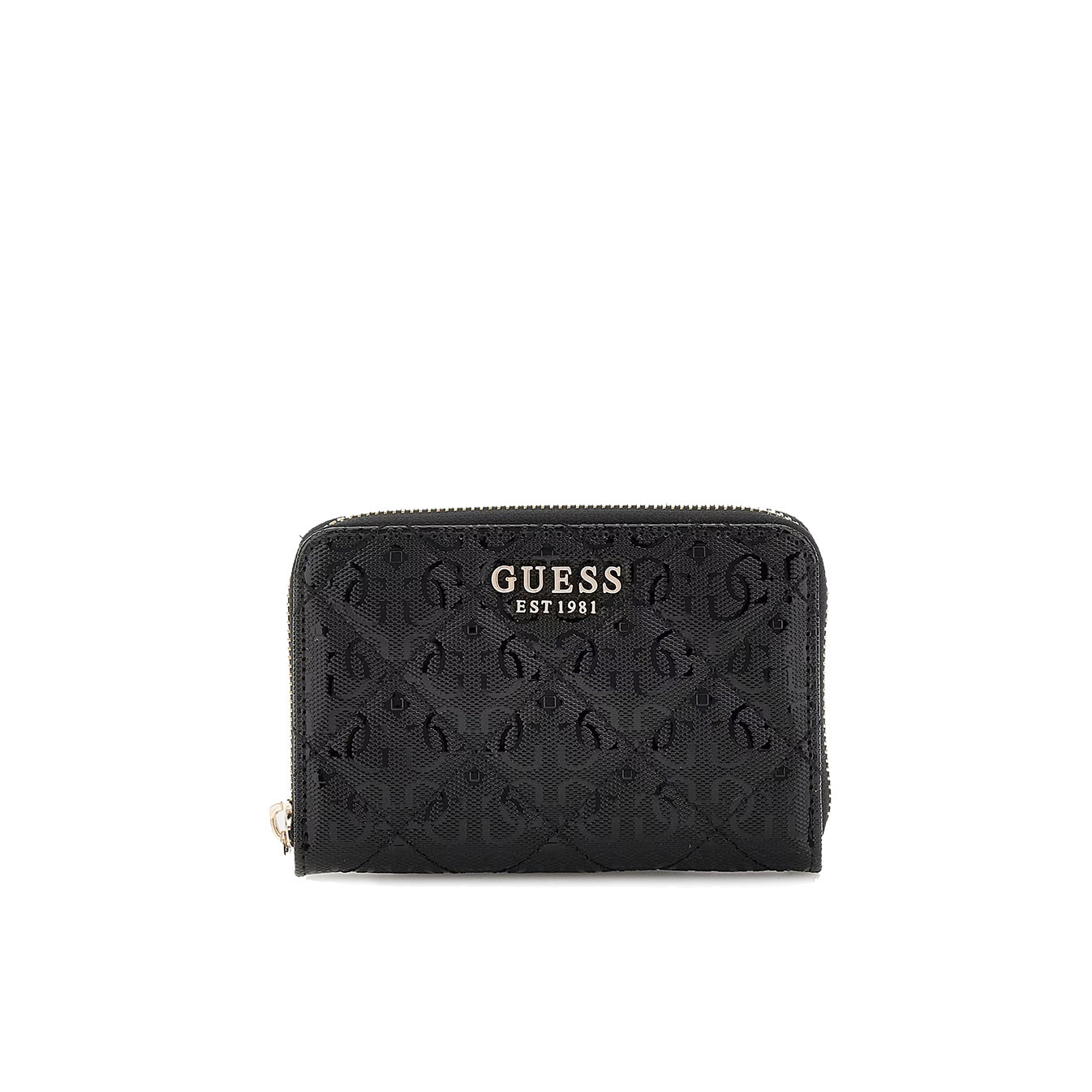 Guess Laurel Portefeuille Medium Zip Logo 4G Black