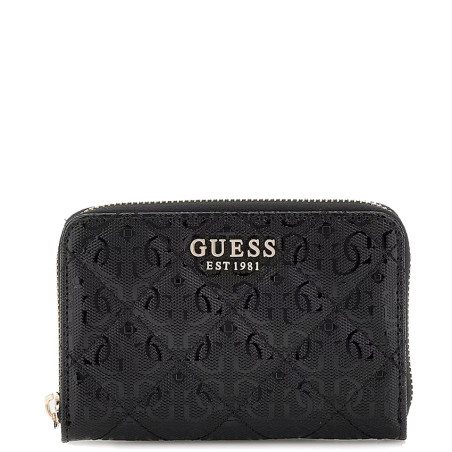 Guess Laurel Medium Zip Logo 4G Black Wallet