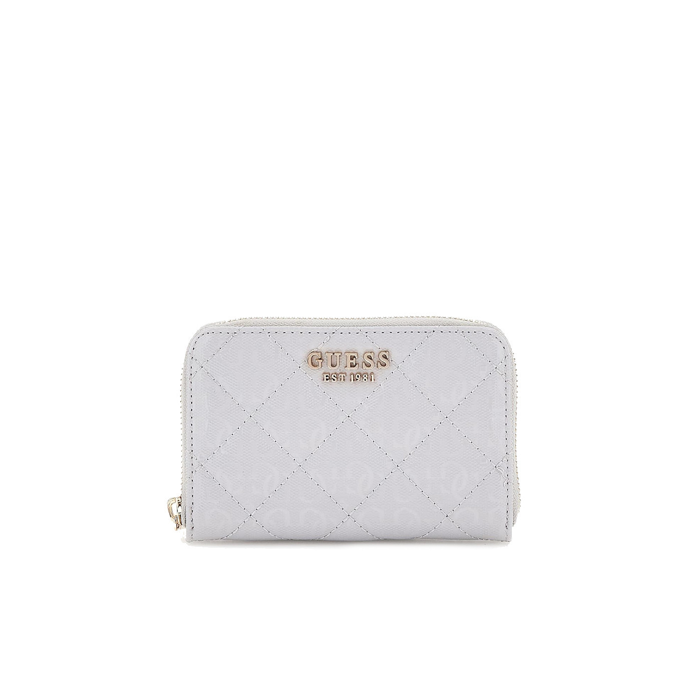 Guess Laurel Medium Zip Logo 4G Lavendar Grey Wallet