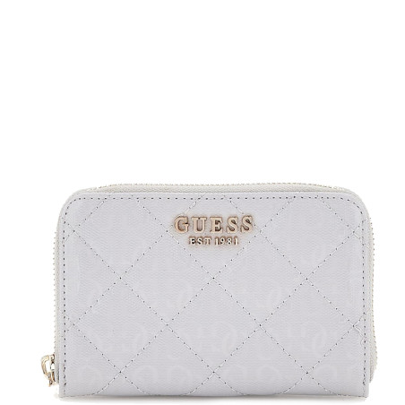 Guess Laurel Medium Zip Logo 4G Lavendar Grey Wallet