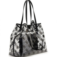 Guess Tuana Shopping Bag and Pouch M 2 in 1 Black Logo