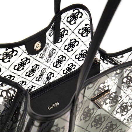 Guess Tuana Shopping Bag and Pouch M 2 in 1 Black Logo