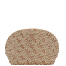 Guess Zamira Dome Cosmetic Bag Logo 4G Latte Logo