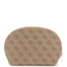 Guess Zamira Dome Cosmetic Bag Logo 4G Latte Logo