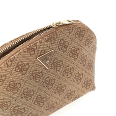 Guess Zamira Dome Cosmetic Bag Logo 4G Latte Logo