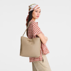 Longchamp Le Roseau Sleek Shoulder Bag M Sedge