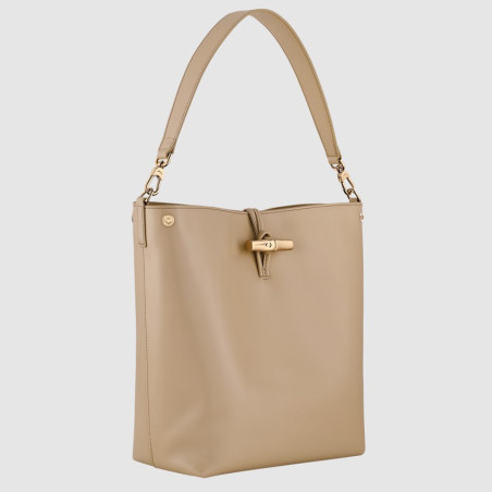 Longchamp Le Roseau Sleek Shoulder Bag M Sedge