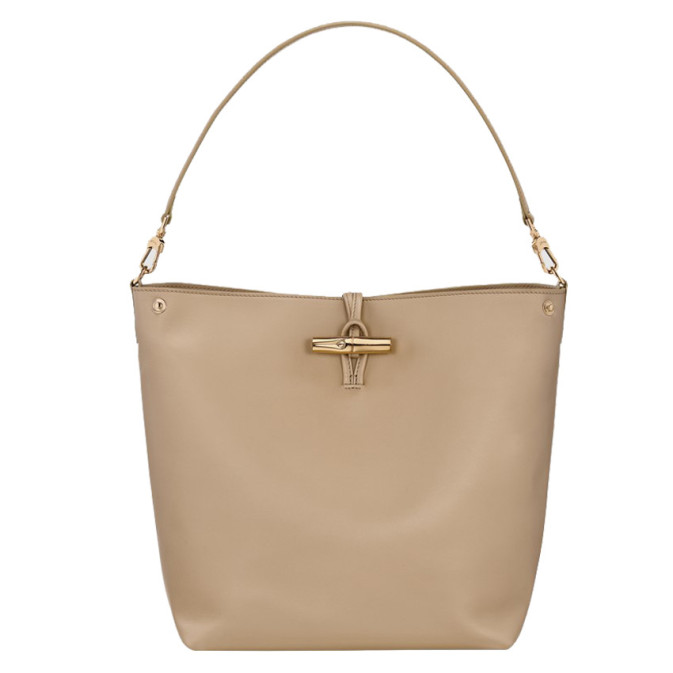 Longchamp Le Roseau Sleek Shoulder Bag M Sedge