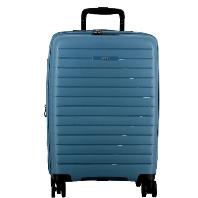 Jump Striper Suitcase 55cm 4 Wheels Extendable Blue