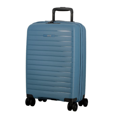 Jump Striper Valise 55cm 4 Roues Extensible Bleu côté
