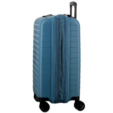Jump Striper Suitcase 55cm 4 Wheels Extendable Blue