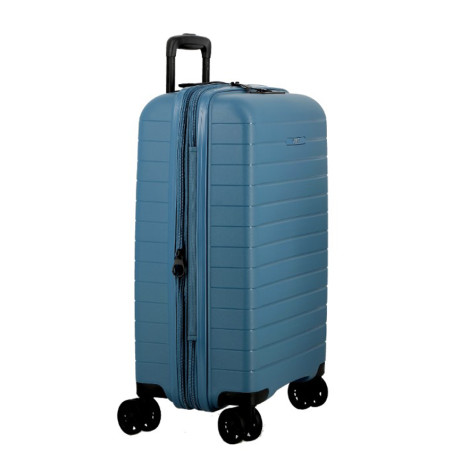 Jump Striper Suitcase 55cm 4 Wheels Extendable Blue