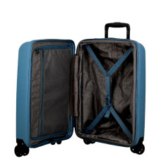 Jump Striper Suitcase 55cm 4 Wheels Extendable Blue