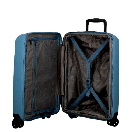 Jump Striper Suitcase 55cm 4 Wheels Extendable Blue