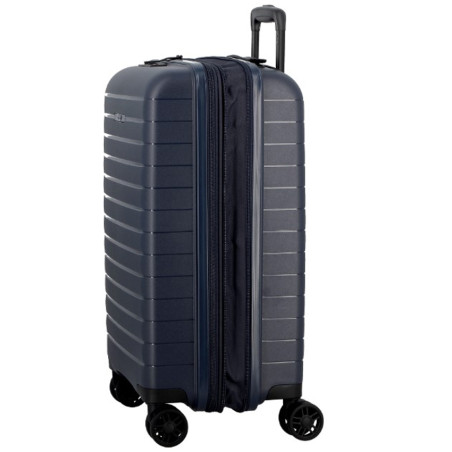 Jump Striper 55cm 4-Wheel Expandable Suitcase Dark Blue