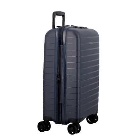 Jump Striper Valise 55cm 4 Roues Extensible Bleu Foncé autre profil