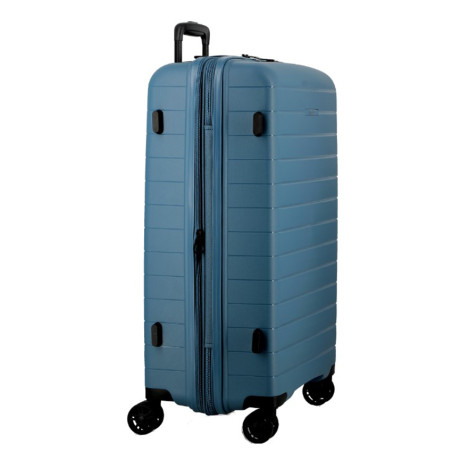 Jump Striper Suitcase 66cm 4 Wheels Extendable Blue