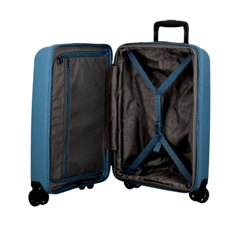 Jump Striper Valise 66cm 4 Roues Extensible Bleu ouvert
