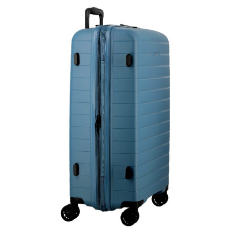 Jump Striper Suitcase 77cm 4 Wheels Extendable Blue