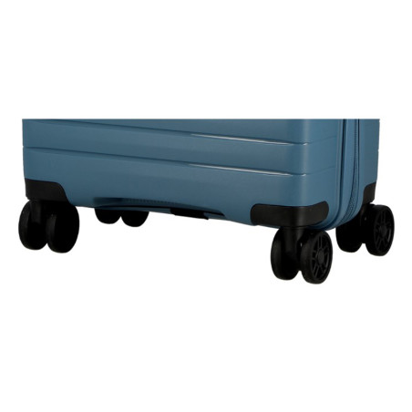 Jump Striper Suitcase 77cm 4 Wheels Extendable Blue