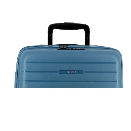 Jump Striper Suitcase 77cm 4 Wheels Extendable Blue