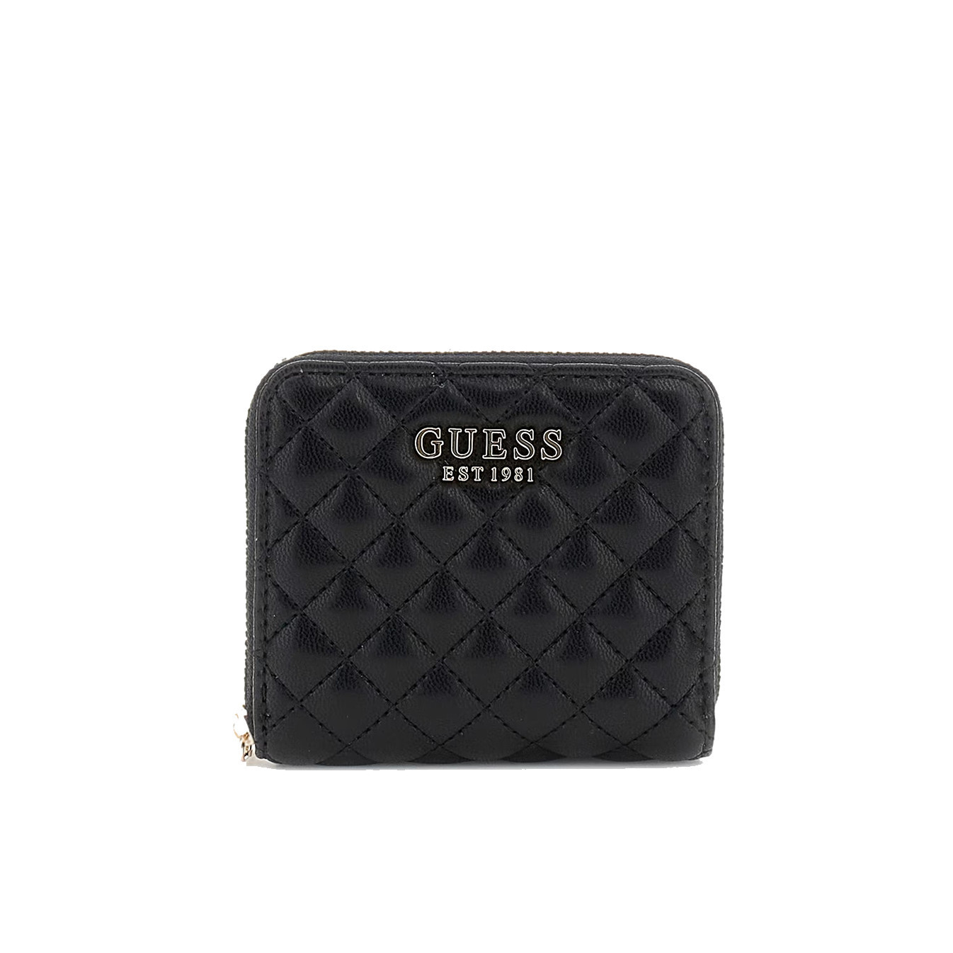 Guess Eco Rianee Mini Portefeuille Surpiqué Black