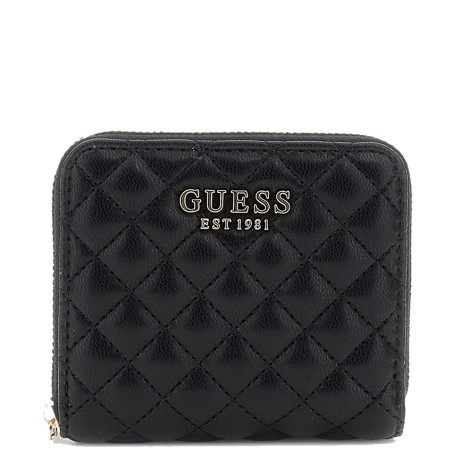Guess Eco Rianee Mini Quilted Portefeuille Black