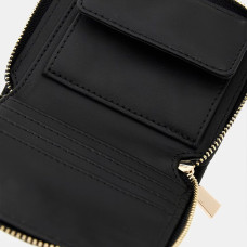 Guess Eco Rianee Mini Portefeuille Surpiqué Black ouvert