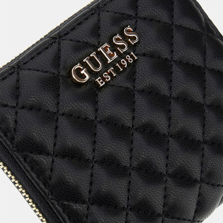 Guess Eco Rianee Mini Quilted Portefeuille Black