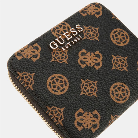Guess Laurel Mini Wallet Mocha Logo