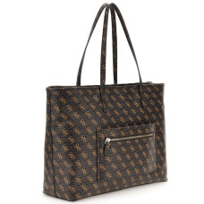Guess Power Play II Shopping Bag and Pouch 2-in-1 Brown Logo