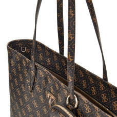 Guess Power Play II Shopping Bag and Pouch 2-in-1 Brown Logo