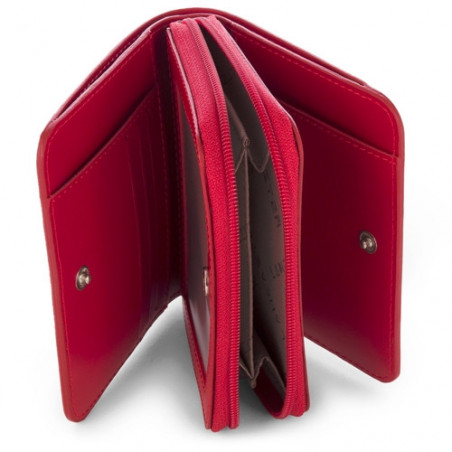 Lancaster Constance Portefeuille 137-17 Rouge ouvert
