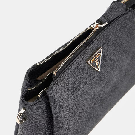 Guess Noelle Sac Bandoulière Logo 4G Coal Logo ouvert