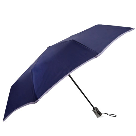 Isotoner Alpha X-Tra Parapluie Pliant Marine Liseré Foncé