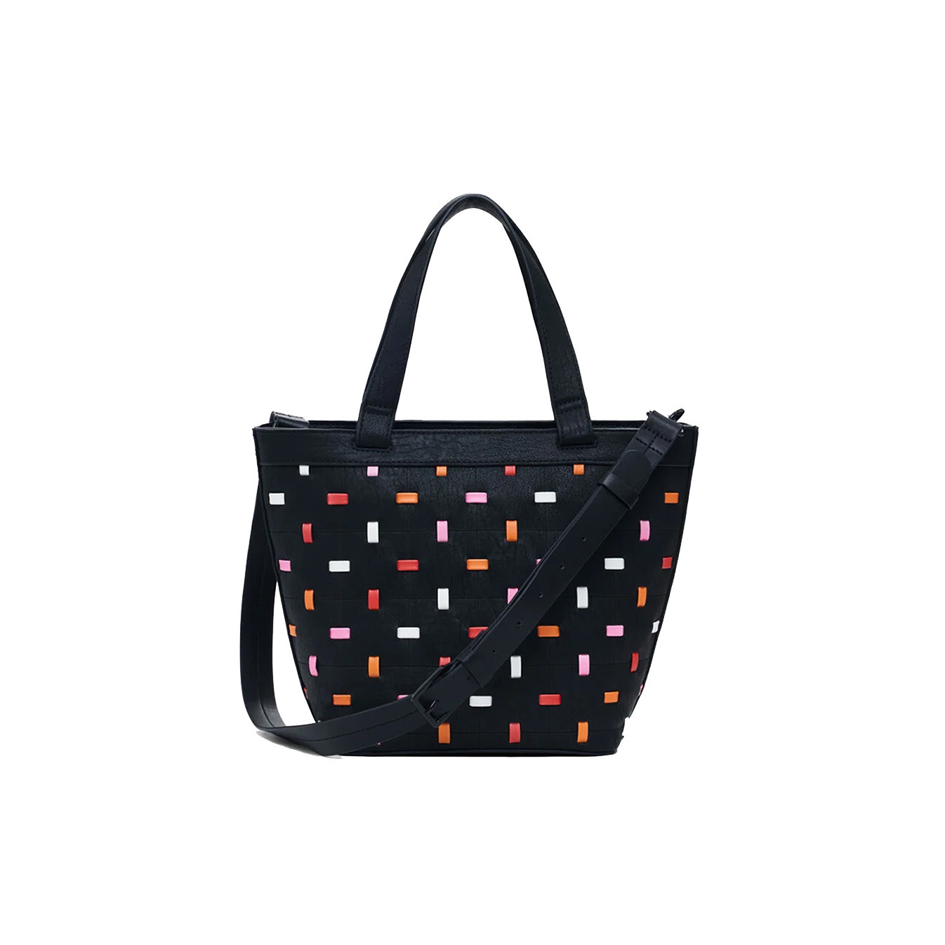 Desigual Fantasia Cabas Perforé Negro