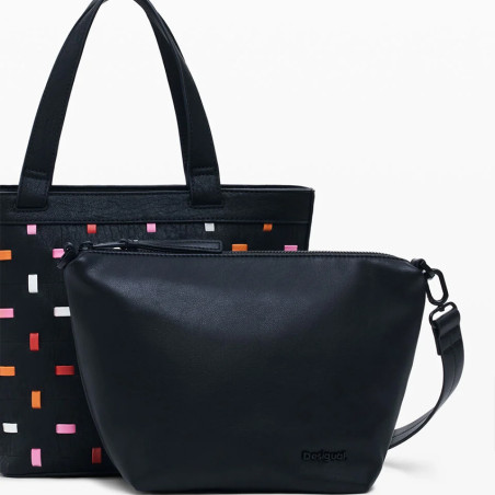 Desigual Fantasia Cabas Perforé Negro