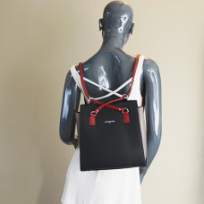 Lancaster Constance Sac porté Epaule et  Sac à Dos 437-21 Noir MT sa a dos