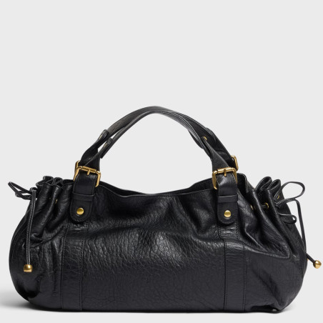 Gérard Darel Le 24 Heures Handbag Bubble Black Leather