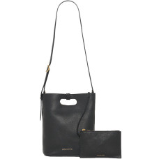 Gérard Darel Ava Bucket Bag Grainy Leather Black Gold