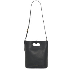 Gérard Darel Ava Bucket Bag Grainy Leather Black Gold