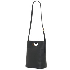 Gérard Darel Ava Sac Seau Cuir Grainé noir Or