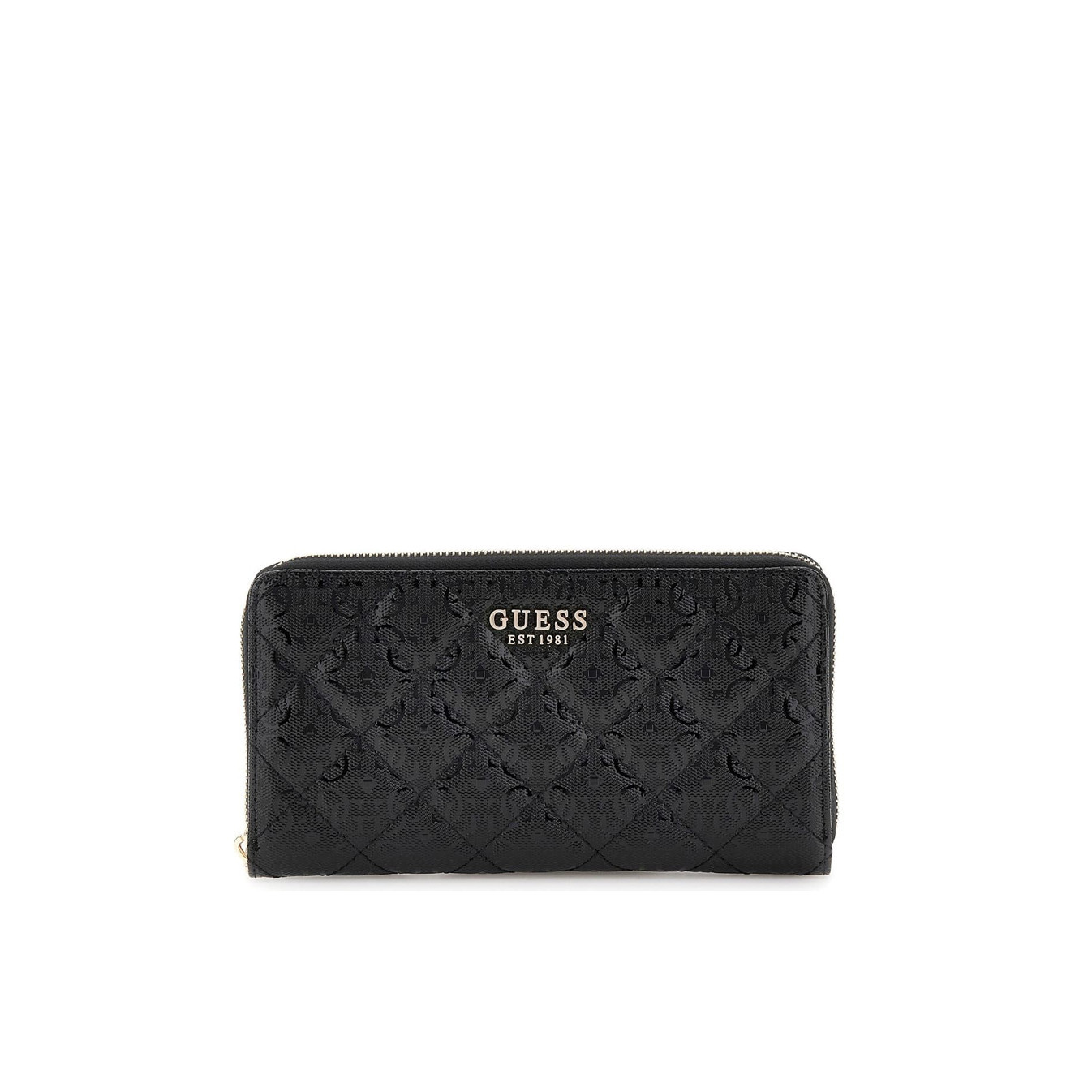 Guess Laurel Porte-Monnaie Matelassé Noir