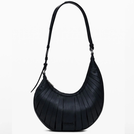 Desigual Kapela Asymmetric Shoulder Bag Medium Black