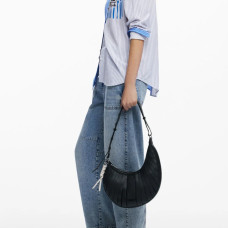 Desigual Kapela Asymmetric Shoulder Bag Medium Black